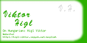 viktor higl business card